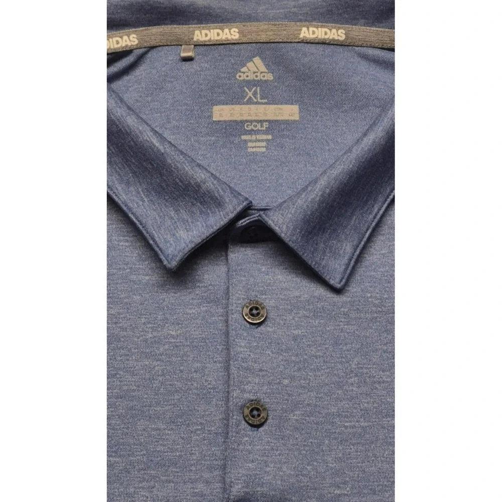 Adidas Golf‎ men's blue sports polo gray Logo sz. XL